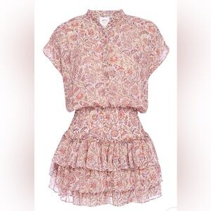 LN WOMENS SMALL (bust 40”) MISA ELOISA DRESS PINK PURPLE AMOUAGE PAISLEY